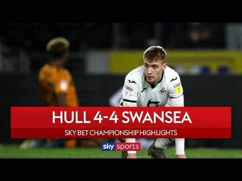 Hull secure point in eight-goal thriller | Hull 4-4 Swansea | EFL Championship Highlights