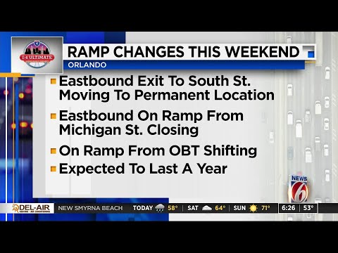 I-4 construction to shift busy exit ramp into final configuration