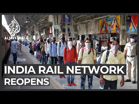 India rail network reopens with social distancing rules