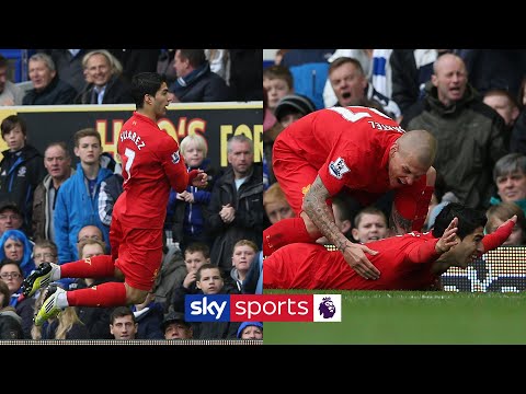 Luis Suarez dives in front of David Moyes! | Everton 2-2 Liverpool | October 28th 2012