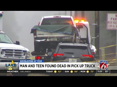 Man and teen found dead in pick up truck