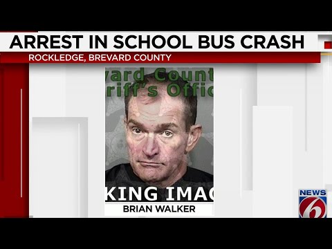 Man crashes into school bus in Brevard County, leaves scene, troopers say