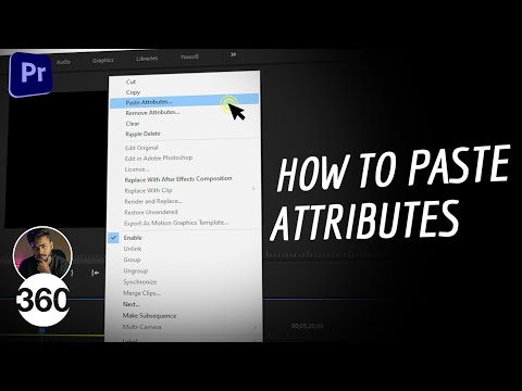 Premiere Pro Paste Attributes Shortcut: How to Copy-Paste Multiple Effects in One Click