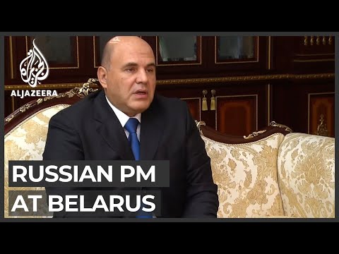 Russia PM visits Belarus as Lukashenko faces 4th week of protests