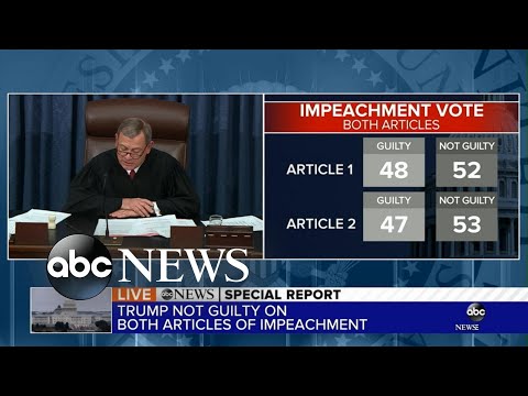 Senate acquits Trump on both articles of impeachment | ABC News