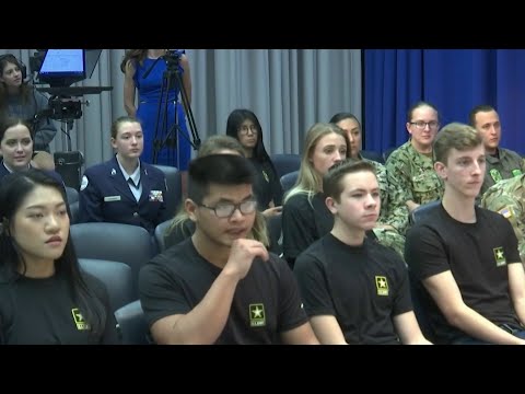 Space station astronaut helps Central Florida students take Army oath of enlistment