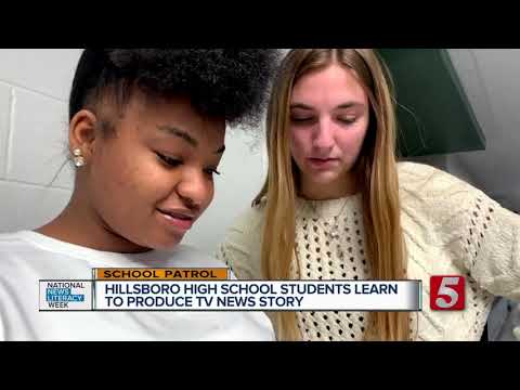 Students learn to produce TV news story