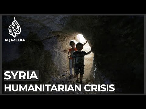 Syrians fleeing attacks in Idlib find shelter in caves