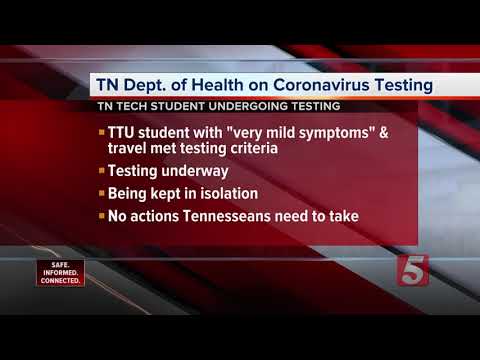 Tennessee Tech student being tested for Coronavirus