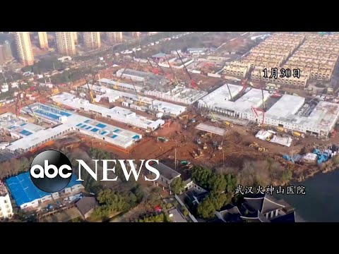 Time lapse of hospital being built in 10 days in China l ABC News