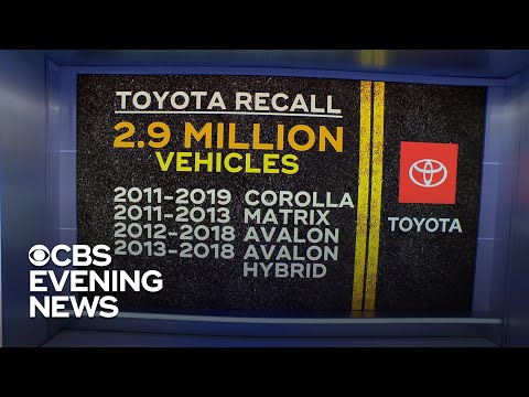 Toyota recalls 2.9 million vehicles over air bag issue