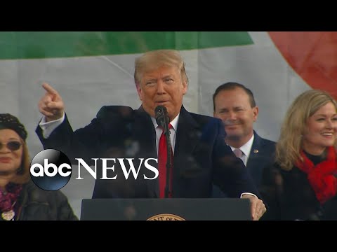 Trump becomes 1st president to speak at March for Life rally l ABC News