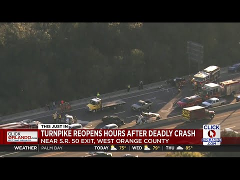 UPDATE: Lanes reopen after 7-vehicle crash on Florida’s Turnpike