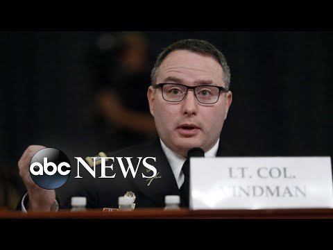 Vindman fired from National Security Council posts l ABC News