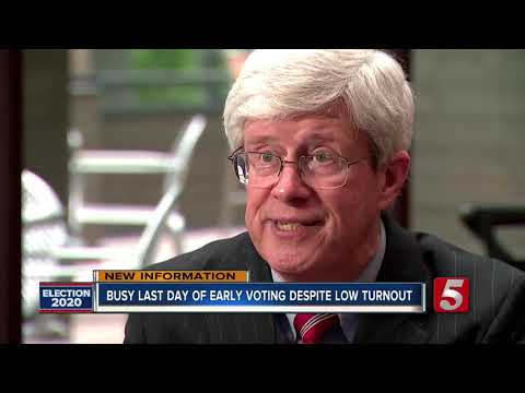 Voters turn out for last day of early voting in Tennessee despite relatively low turnout