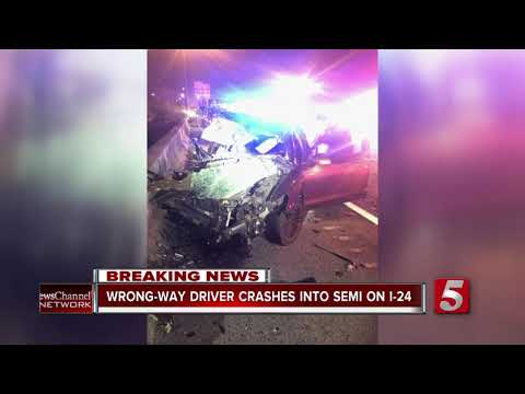 Wrong-way driver charged with DUI in crash with semi on I-24