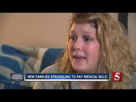Young families struggling with medical debt